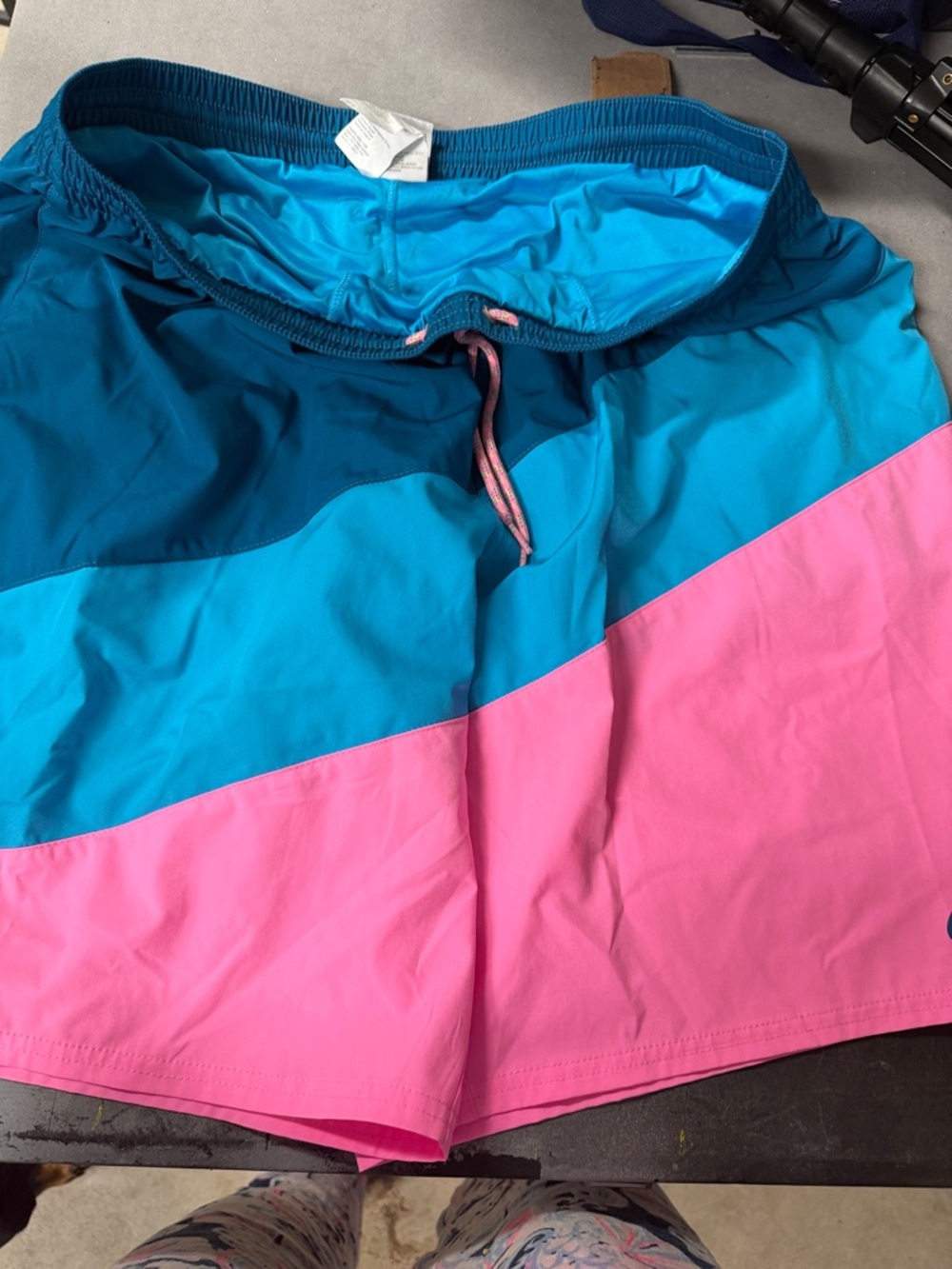 Nike Colorblock Swim Shorts in Teal, Aqua & Pink